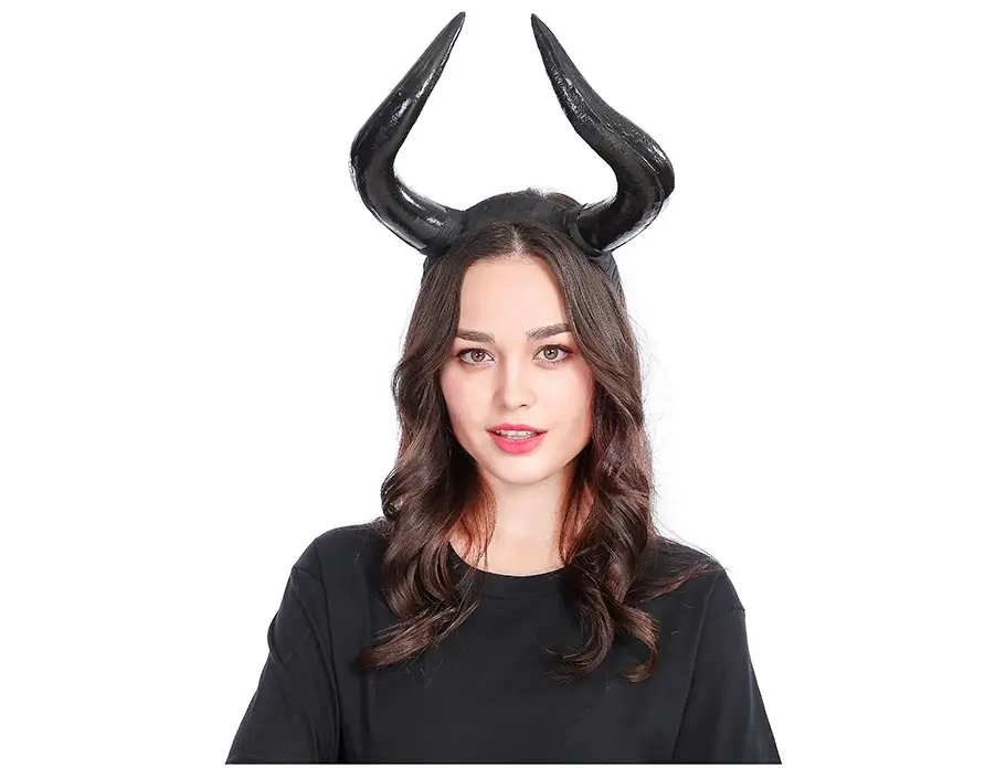 Curved Black Horns Headband, photo 2