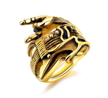 Titanium steel men's ring fashion rock hip