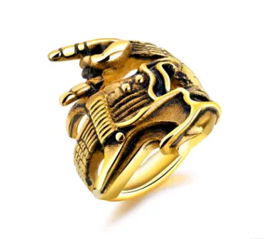 Titanium Steel Men's Ring Fashion Rock Hip Hop Skull