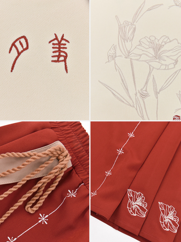 Two-piece hoodie wide-leg pants suit