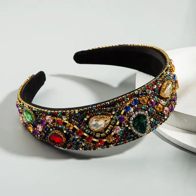 Fashionable And Simple Wide-edge Rhinestone Headband