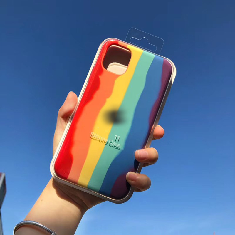 Compatible with Apple , Rainbow liquid mobile phone case