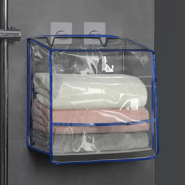 Bathroom Storage Box Shower Room Concealed Clothes Box Foldable Waterproof Bag for Bathroom Clothes Organizer Storage Box Blue - Shop at LoveMi