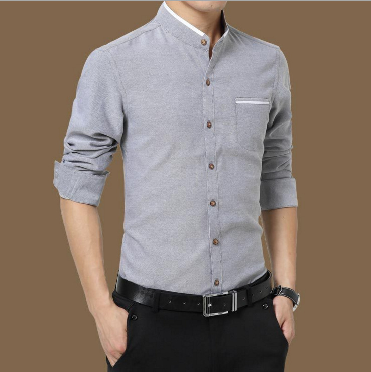 Men's wear of plain color shirt