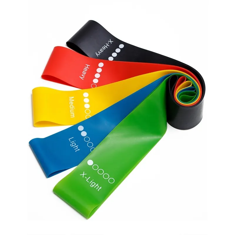 Yoga Resistance Rubber Bands Indoor Outdoor Fitness Equipment 0.35mm-1.1mm Pilates Sport Training Workout Elastic Bands – image 2