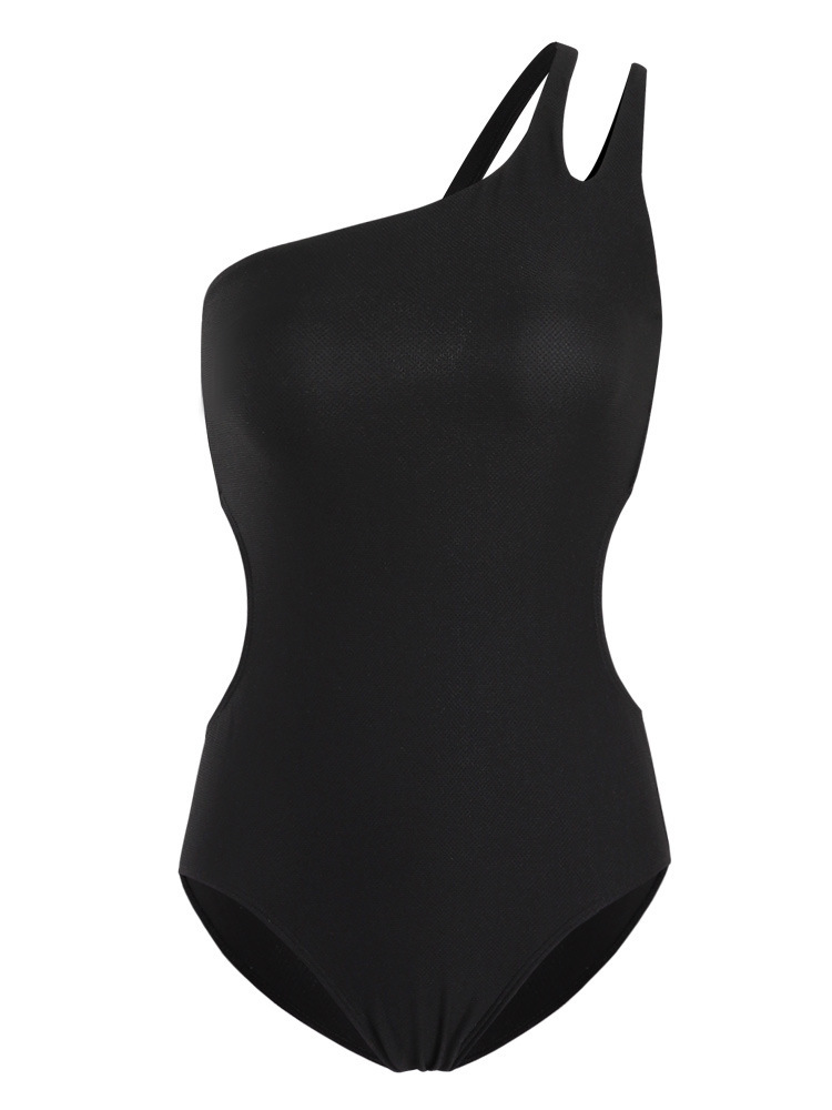 Sexy Slim One Shoulder One-Piece Triangle Swimsuit - Image 3