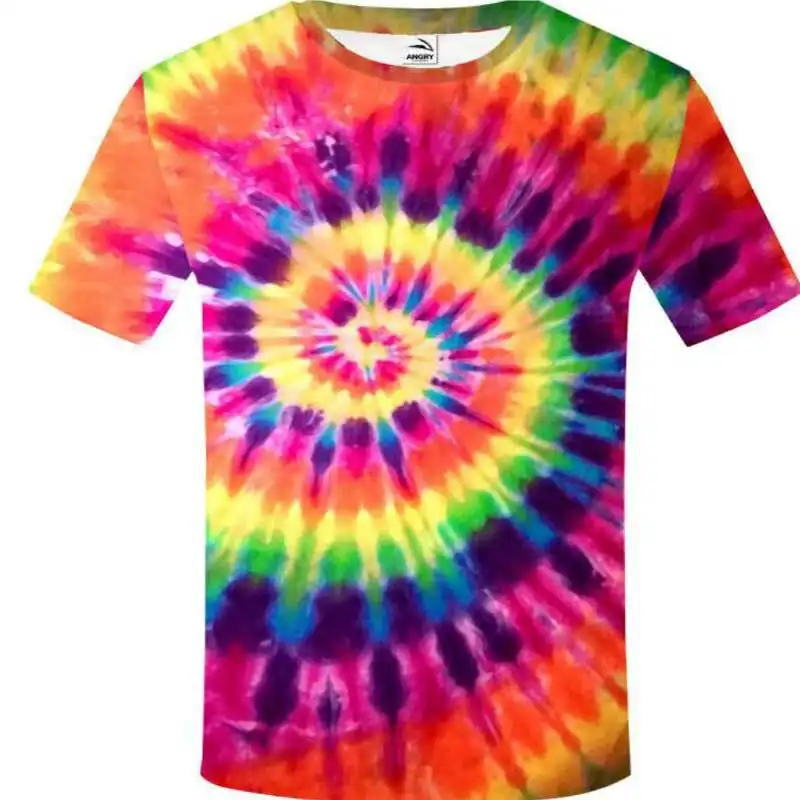 Tie-dye abstract multicolor T-shirt