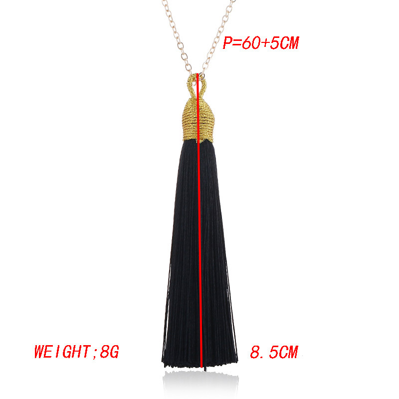 Popular Fashion Long Wild Tassel Necklace