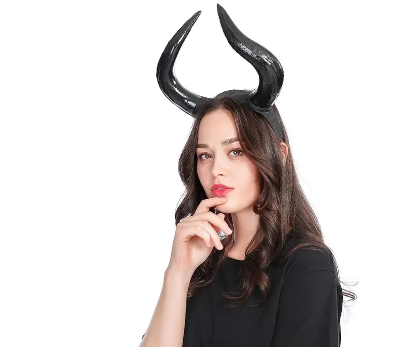 Curved Black Horns Headband, photo 4
