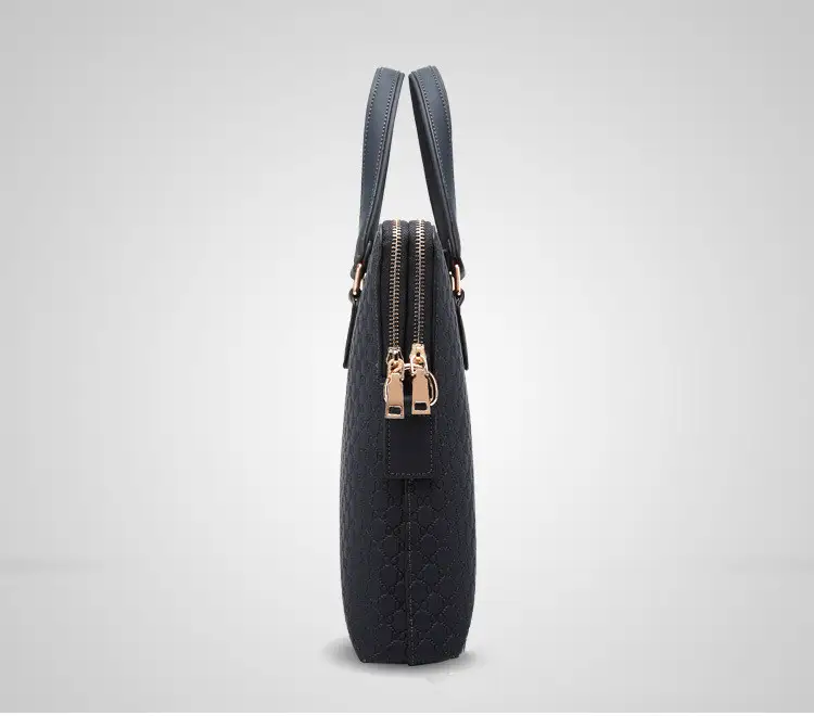 Genuine Leather Men's Business Handbag 14 Inch Computer Bag