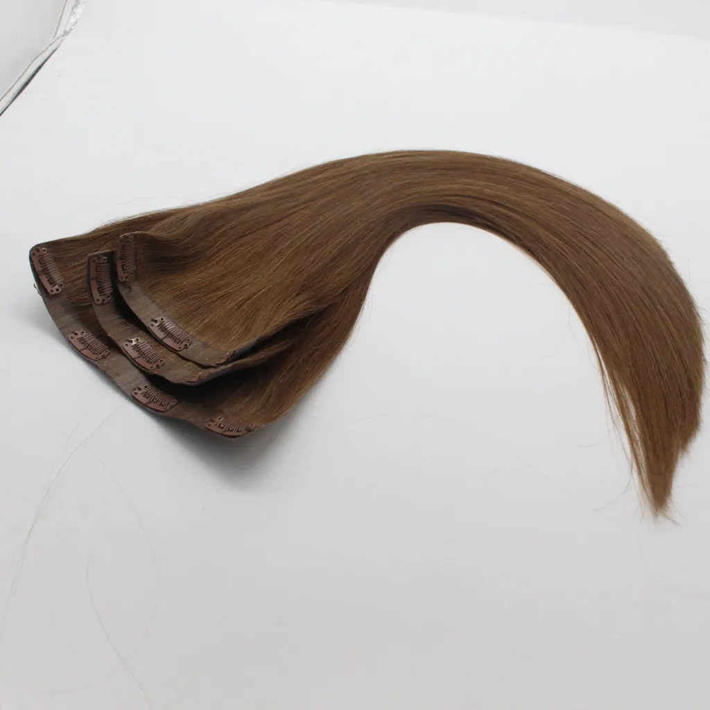 Clip hair clips in human hair extension - 26Inch