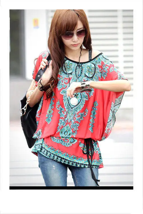 Oversized print top