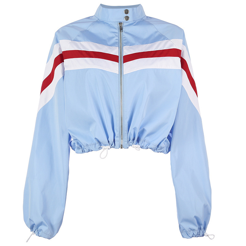 Geometric patchwork jacket baseball jersey