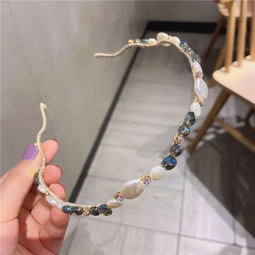 Korean Version of The Forest Fairy Crystal Pearl Hairpin - Green