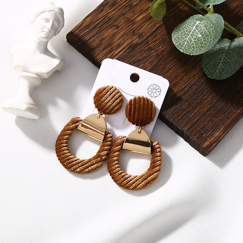 Velvet striped earrings