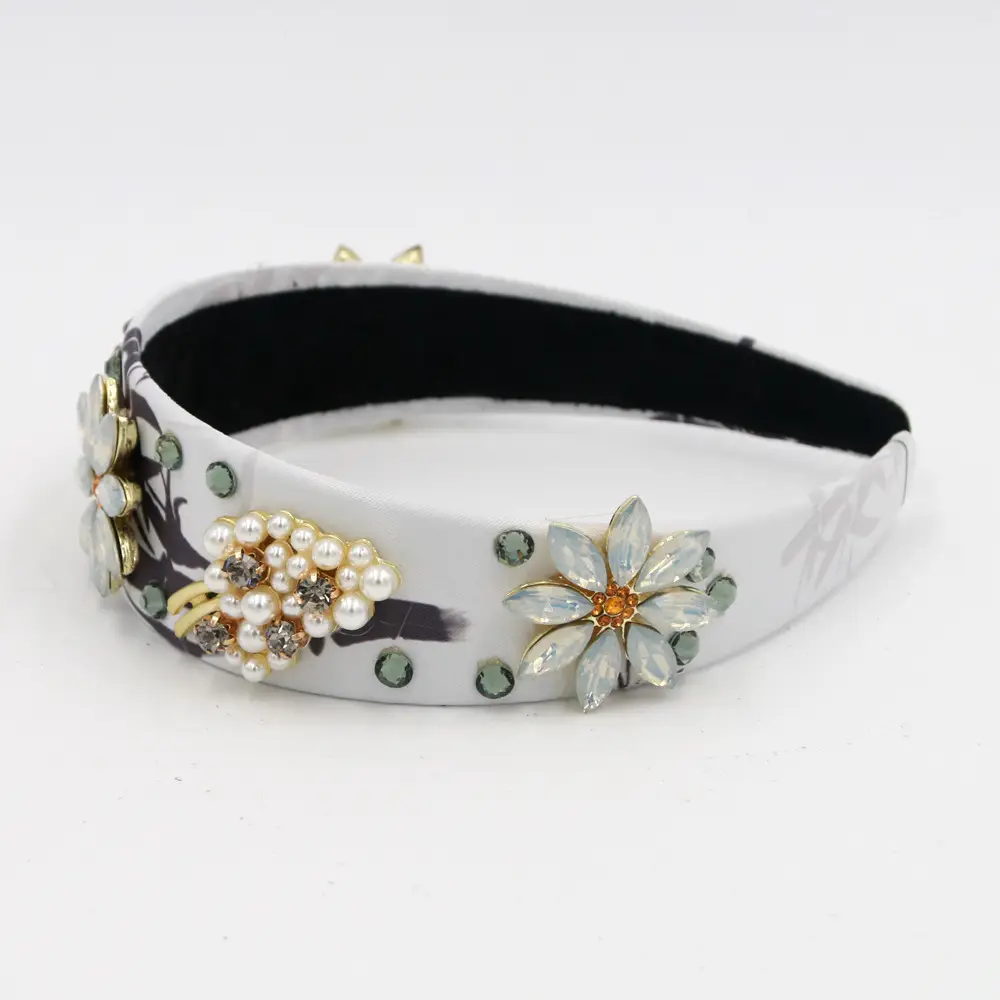 Baroque Fashion Hair Accessories Headband Flowers