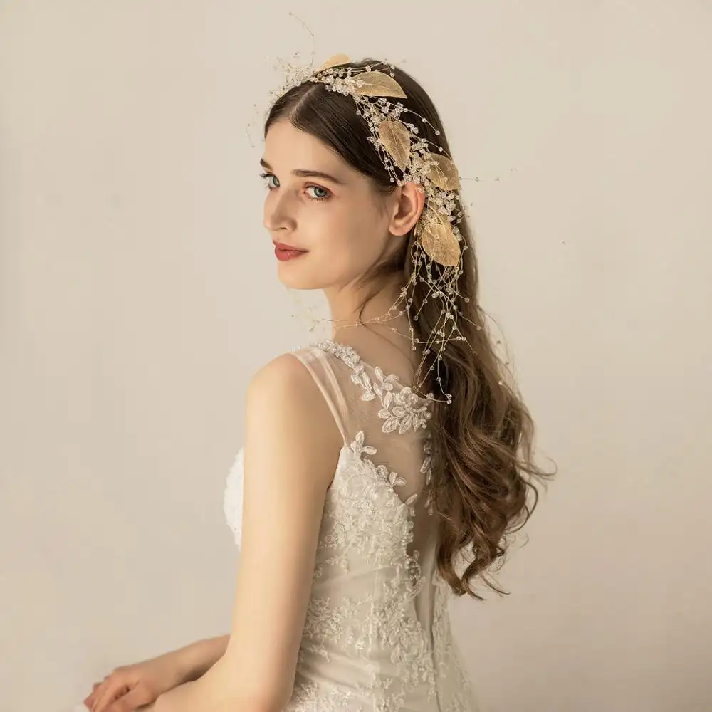 Headdress  Heavy Industry Crystal Leaf Headband