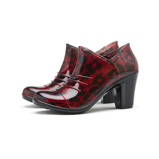 Lightweight And Comfortable High Heel Ankle Boots Red - Shop at LoveMi