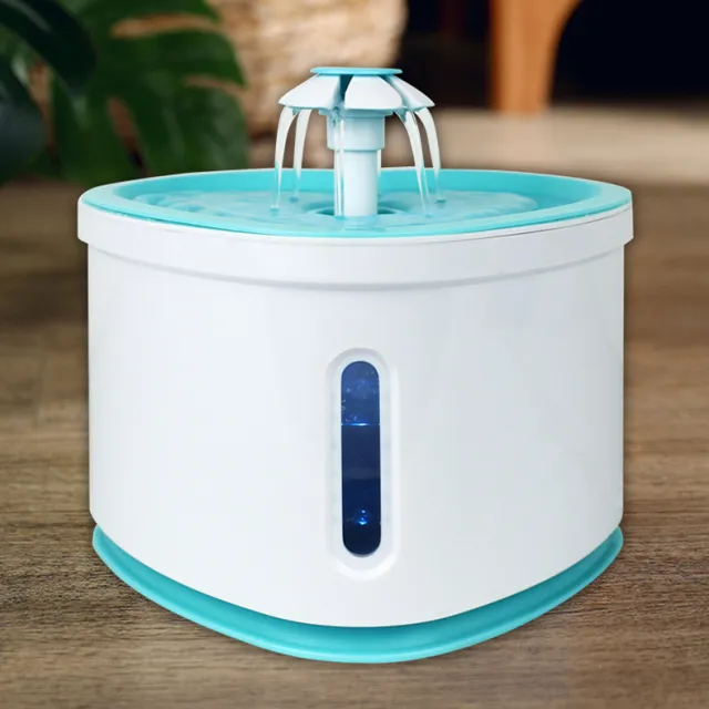 Automatic Pet Water Fountain With LED Electric USB Blue - Shop at LoveMi
