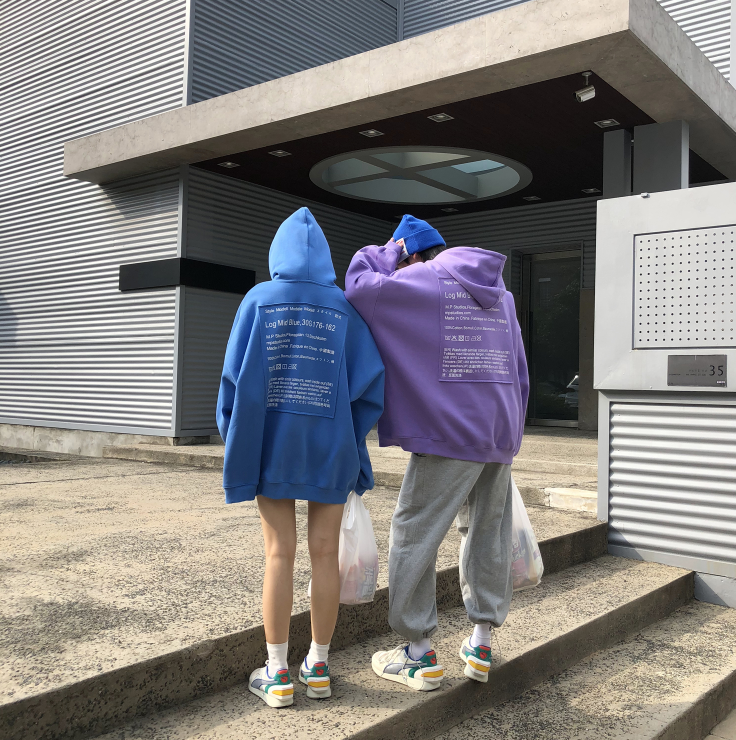 Autumn new big China made composite fabric oversize hooded sweater male