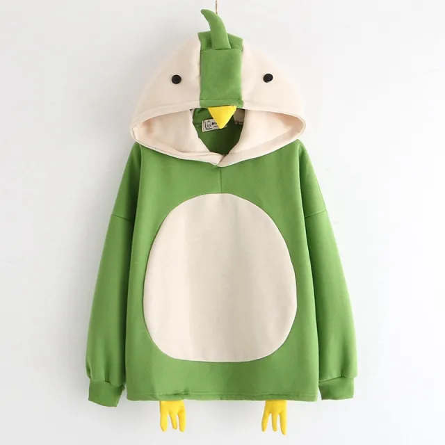 Fleece Hooded Sweatshirt Green - Shop at LoveMi