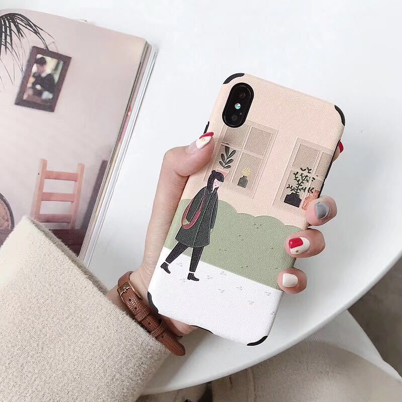 Compatible with Apple, IPhone X mobile phone case XSMax/XR/iPhoneX/8plus/7/6 embossed soft shell - Image 3