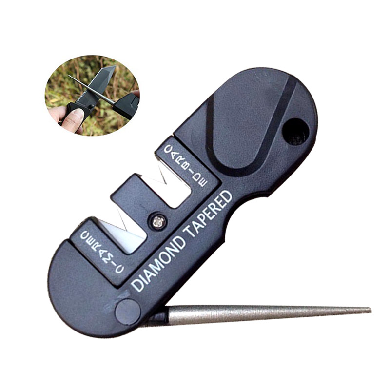 Multifunctional Outdoor Portable  Tungsten Steel Knife Sharpener