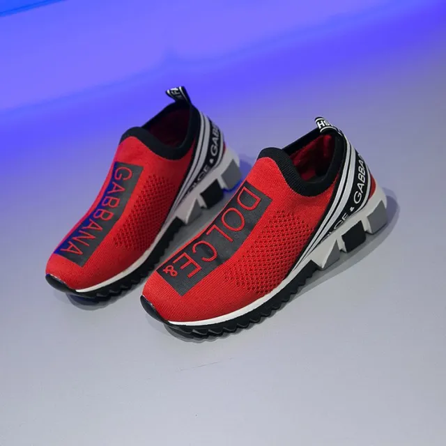 Fly woven breathable round toe sneakers Red - Shop at LoveMi
