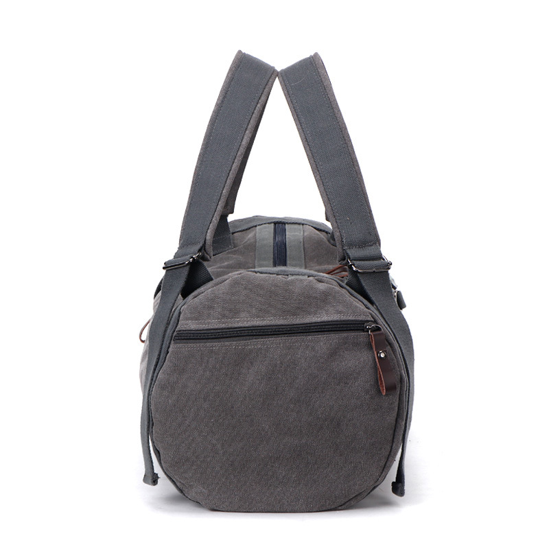 Canvas bucket shoulder bag