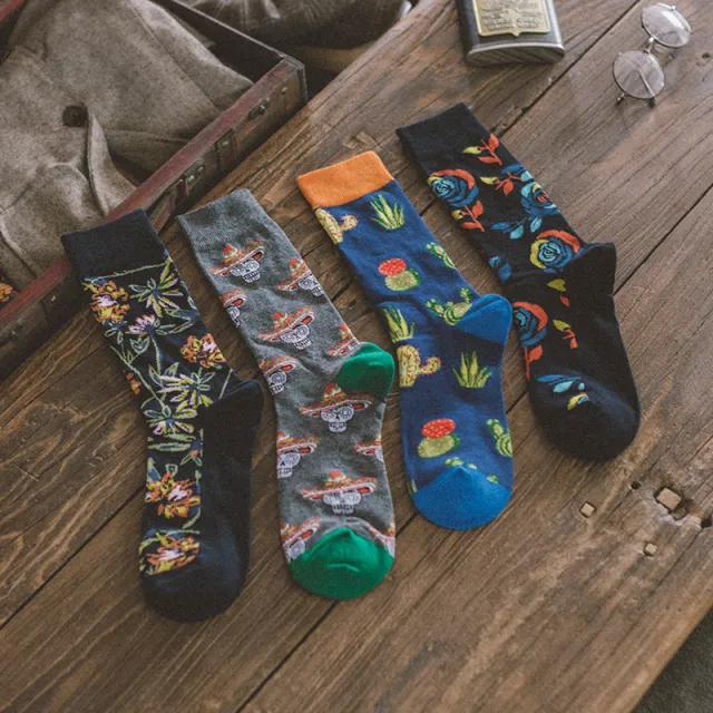Men's British Retro Creative Gift Box Suit Socks 8 Style One Size - Shop at LoveMi