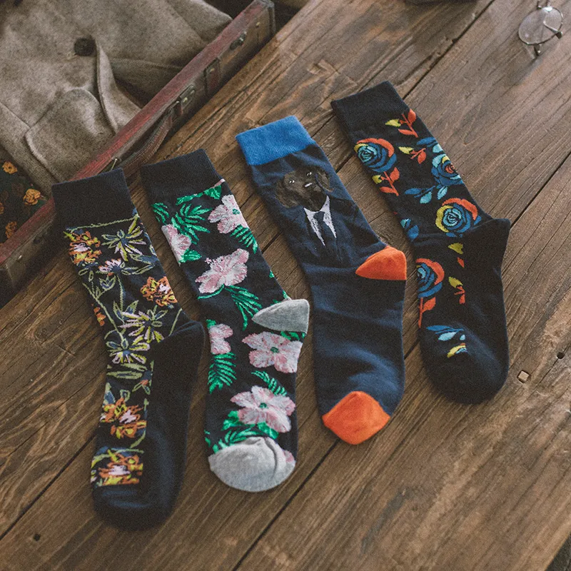 Men's British Retro Creative Gift Box Suit Socks - 3 Style-One Size