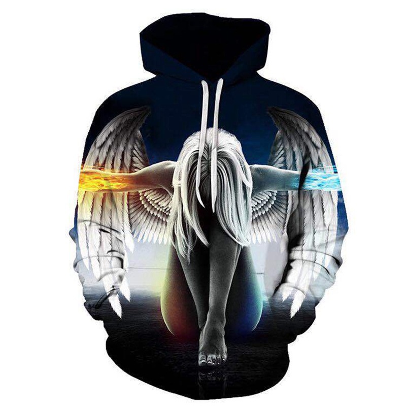 3D Printed Angel Wings Fashion Men's Sweater