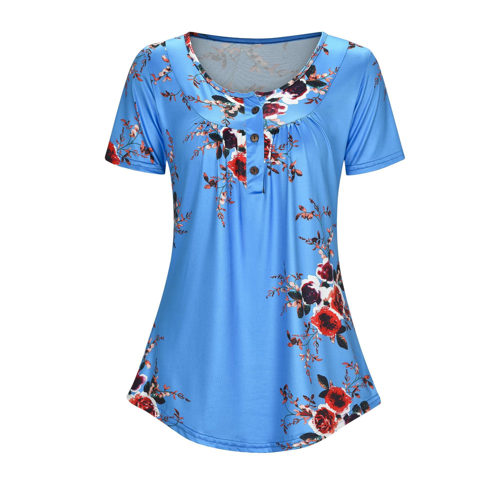 Printed short-sleeved T-shirt