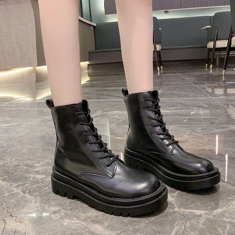 Korean style lace-up boots