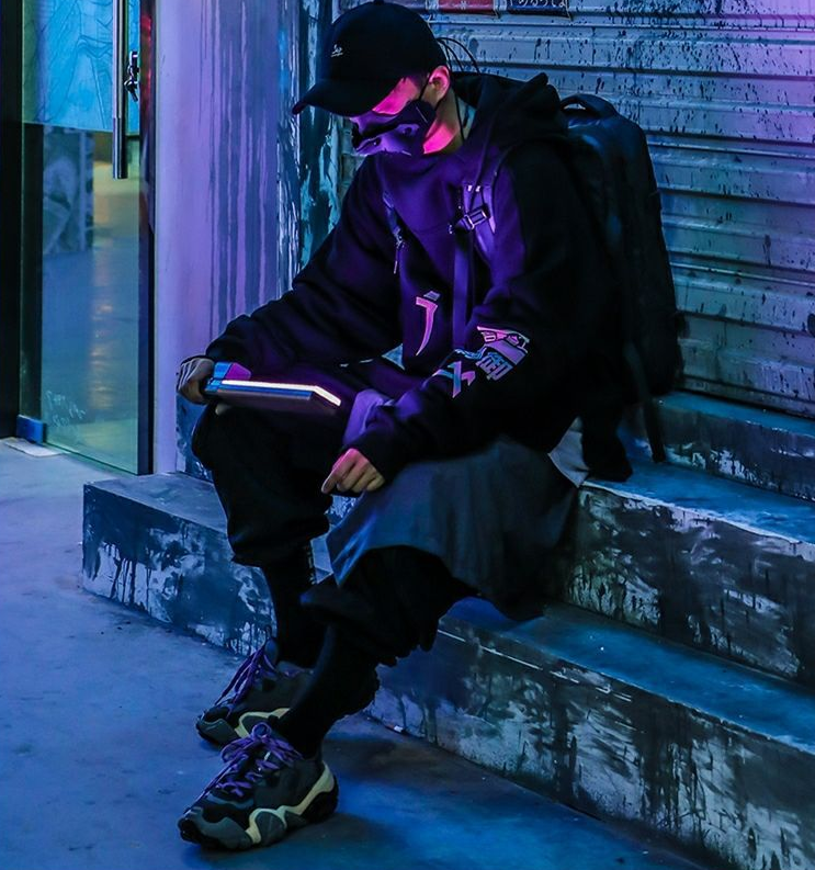 Winter New Loose Hip Hop Plush Hooded Pullover