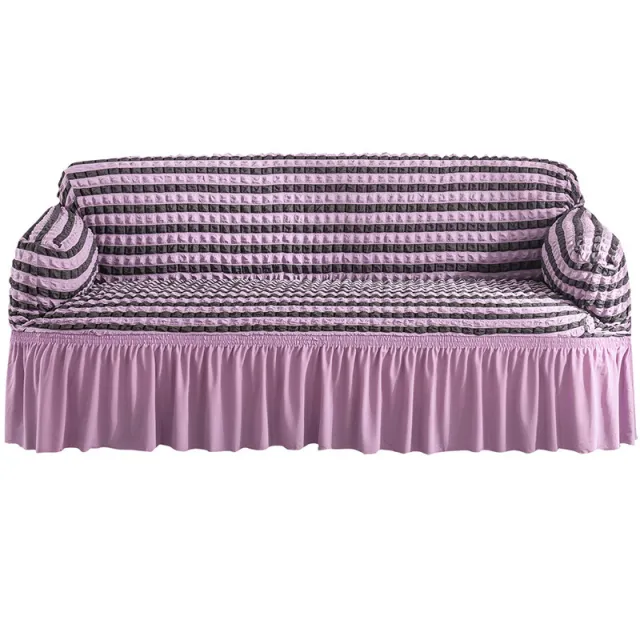 New Korean Universal Seersucker Skirt Sofa Cover Purple - Shop at LoveMi