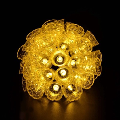 4 meters 20 light bells solar light string – Warm white, 4m 20lights