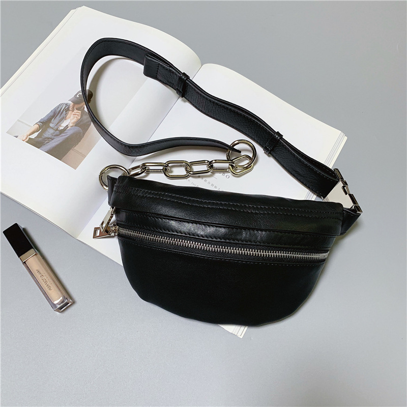 Women's Leather Crossbody Semicircle Saddle Bag