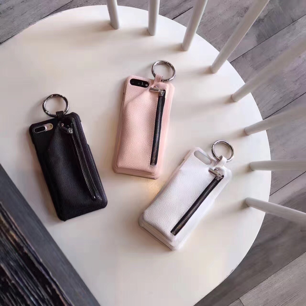 Compatible with Apple, Iphone Case With Leather Pouch and Keyring - Image 2