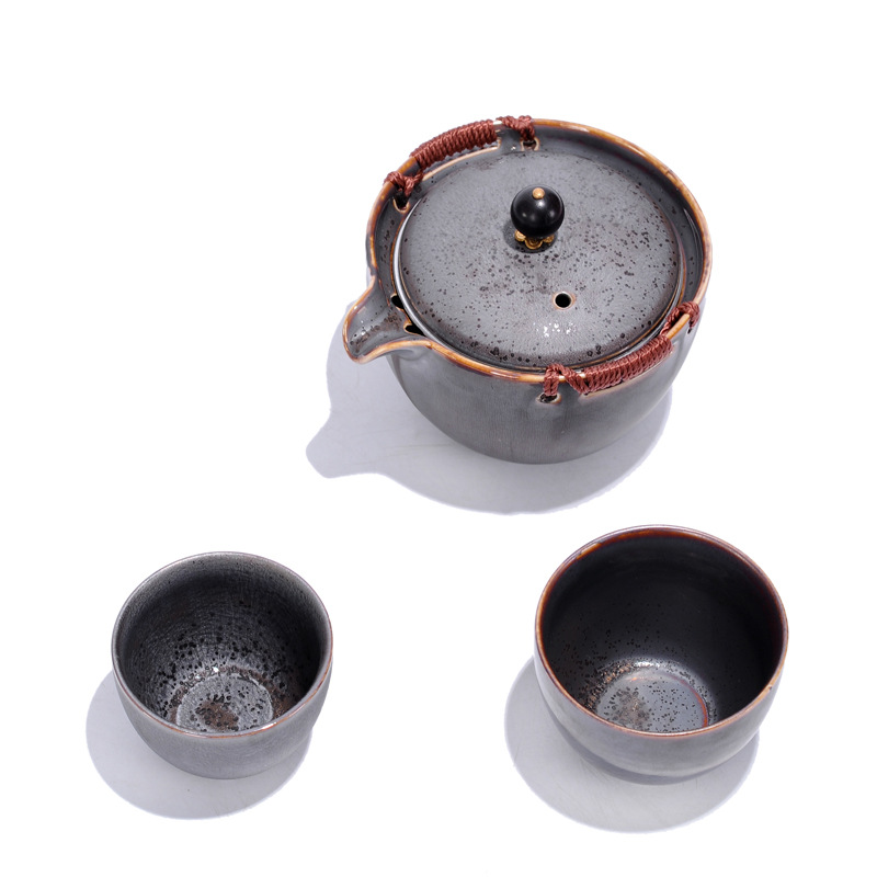 Travel Office Teapot With Strainer Kung Fu Tea Set — view 5
