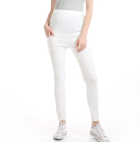 Spring pregnant women wild trousers pants White - Shop at LoveMi