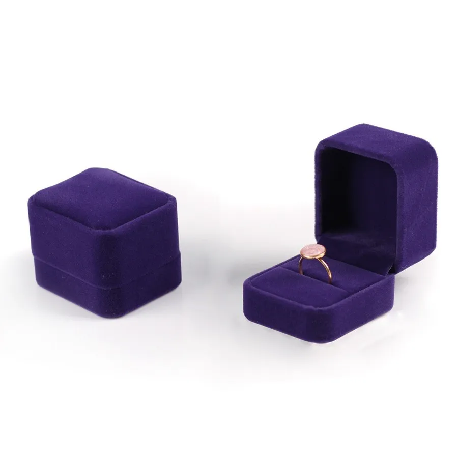 Flannel jewellery box - Purple
