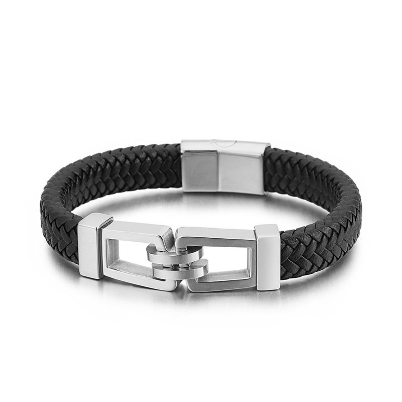 Simple Leather Woven Men's Bracelet