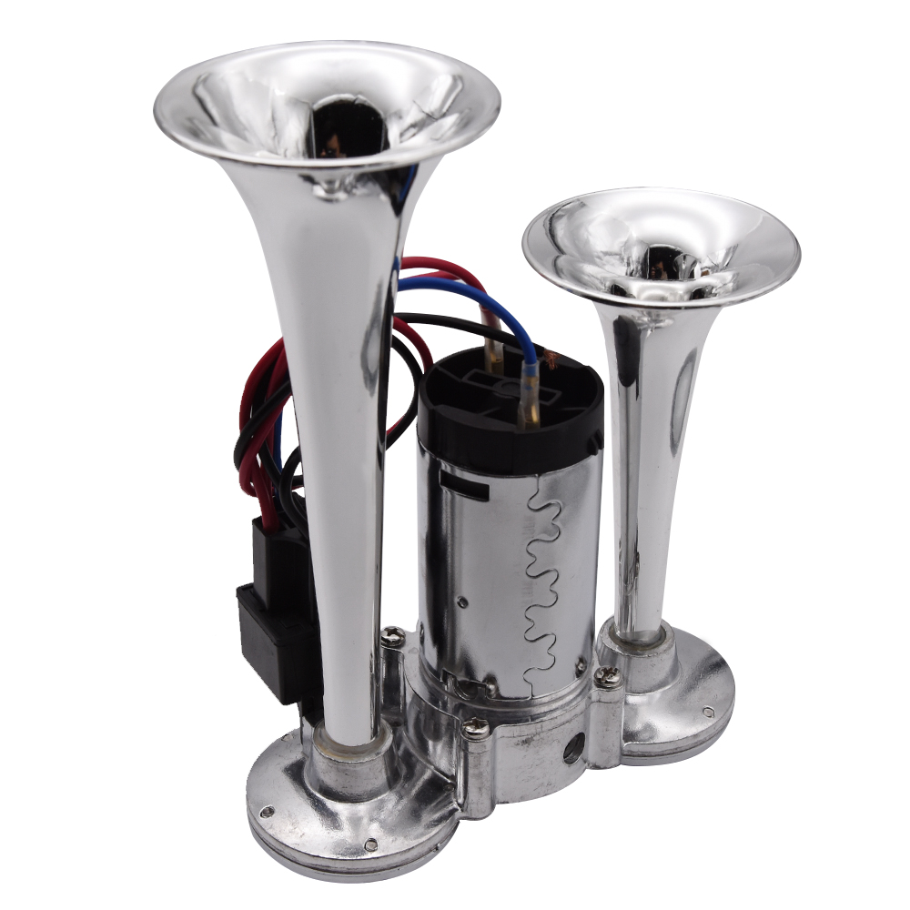 Car And Motorcycle Modified 12V/24V Double Pipe Conjoined Electric Horn With Air Pump — foto 5