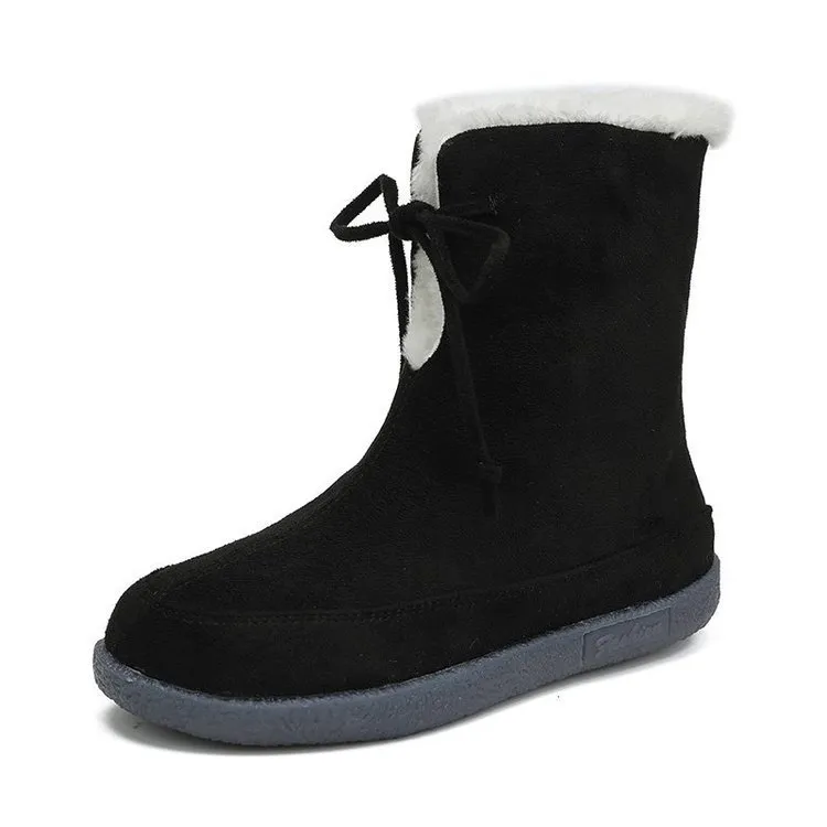 Fashion all-match snow boots - Black