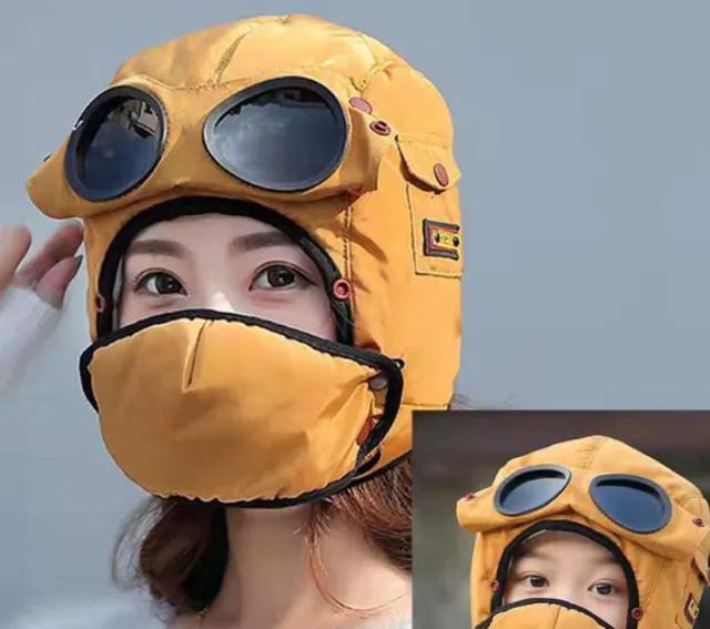 Windproof and velvet cap Yellow - Shop at LoveMi