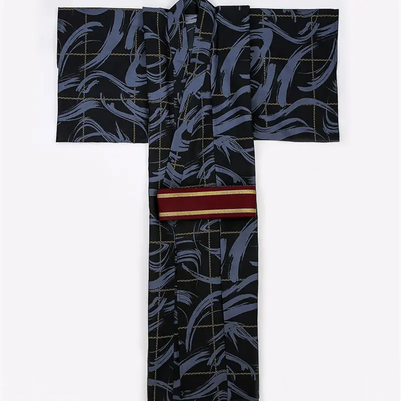 Japanese Style No Ironing Samurai Kimono Set