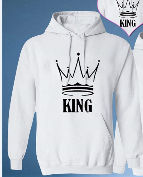 Title 2, King /queen crown couple wear hooded sweater