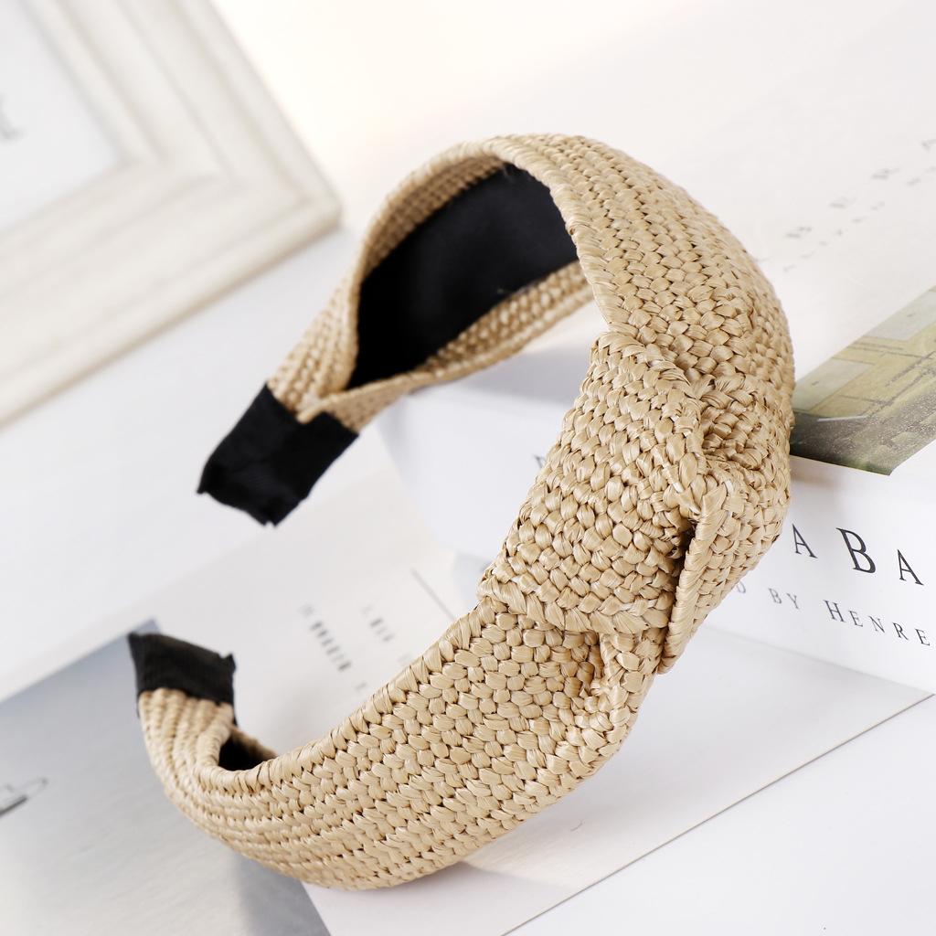 Hair Band Spring And Summer New Net Red Headdress Khaki A - Shop at LoveMi