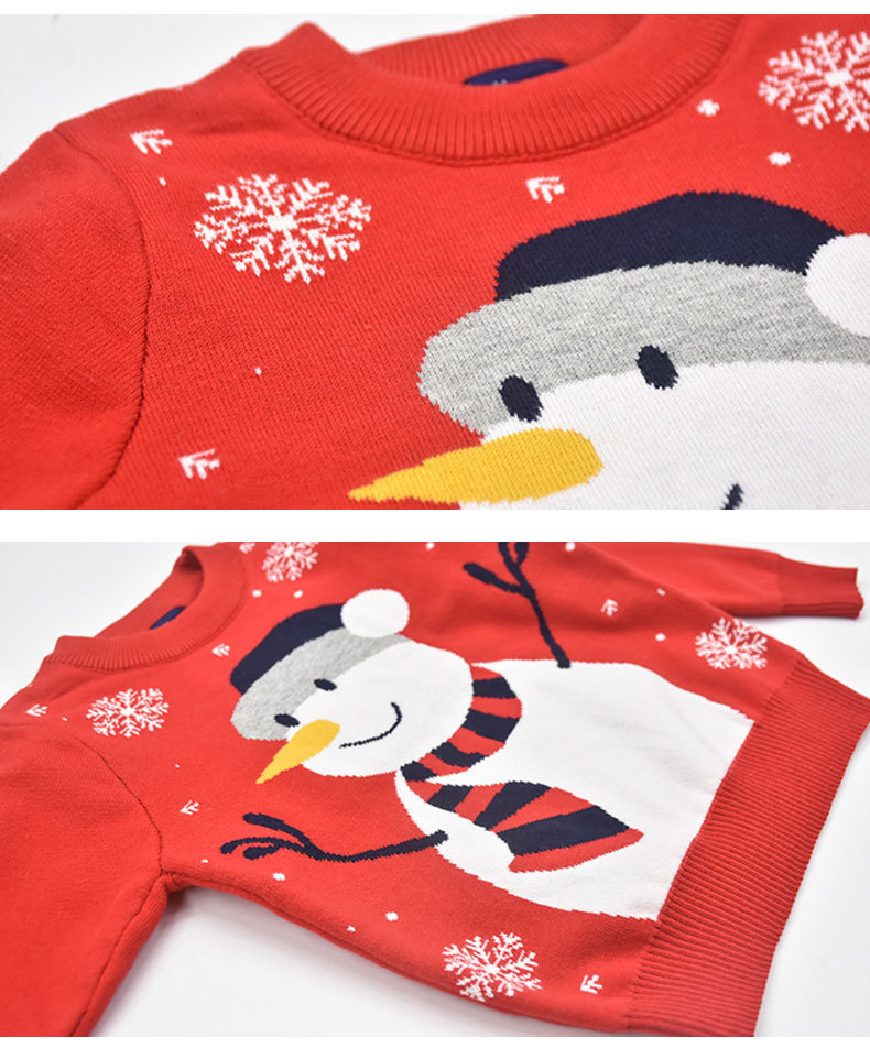 Christmas Snowman Pullover bottomed T-shirt for Children